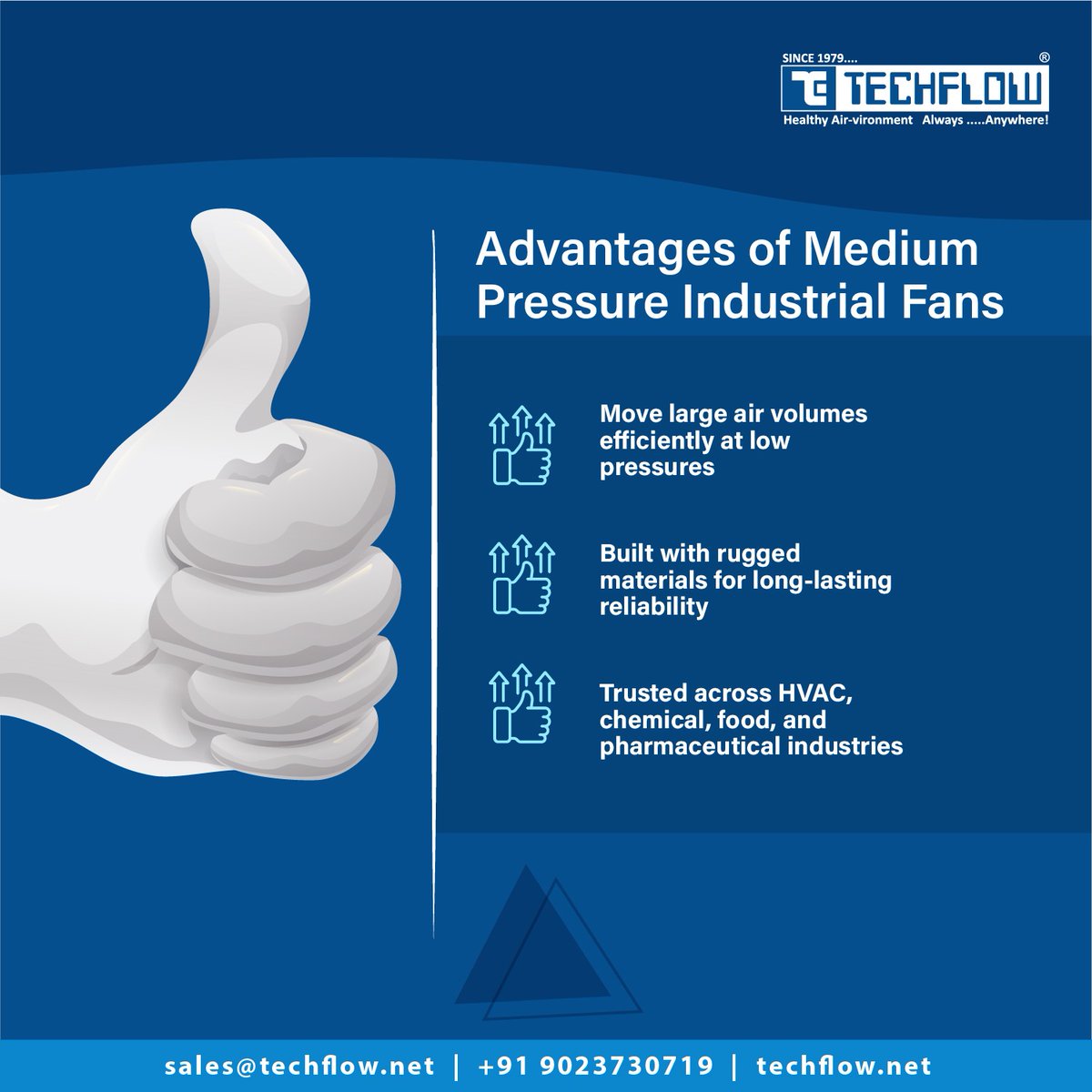 techflownet's tweet image. Rugged reliability for demanding airflow. 🏭

TECHFLOW Medium Pressure Fans move large air volumes efficiently.

Learn more: techflow.net/category/produ…

#TechFlow #IndustrialFans #HVAC #Engineering #HealthyAirvironment