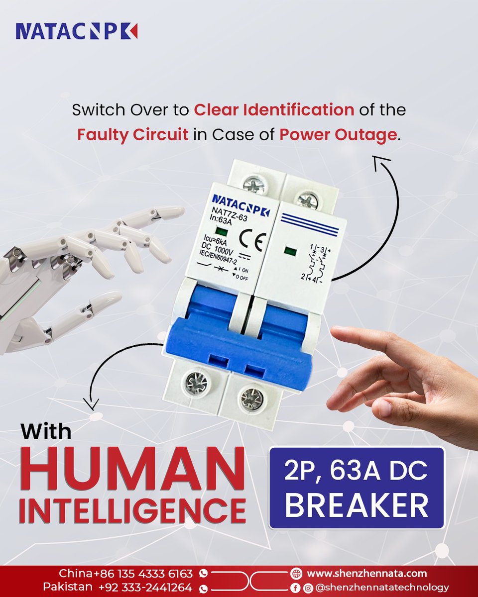 ShenzhenNata's tweet image. 𝐏𝐨𝐰𝐞𝐫 𝐨𝐮𝐭𝐚𝐠𝐞𝐬 𝐝𝐨𝐧’𝐭 𝐡𝐚𝐯𝐞 𝐭𝐨 𝐬𝐥𝐨𝐰 𝐲𝐨𝐮 𝐝𝐨𝐰𝐧. ⚡

𝐒𝐡𝐞𝐧𝐳𝐡𝐞𝐧 𝐍𝐚𝐭𝐚 𝐓𝐞𝐜𝐡𝐧𝐨𝐥𝐨𝐠𝐲 presents the 𝟐𝐏, 𝟔𝟑𝐀 𝐃𝐂 𝐁𝐫𝐞𝐚𝐤𝐞𝐫.
🌐 Shenzhennata.com
.
#ShenzhenNataTechnology #DCBreaker #63ABreaker #2PBreaker #PowerProtection