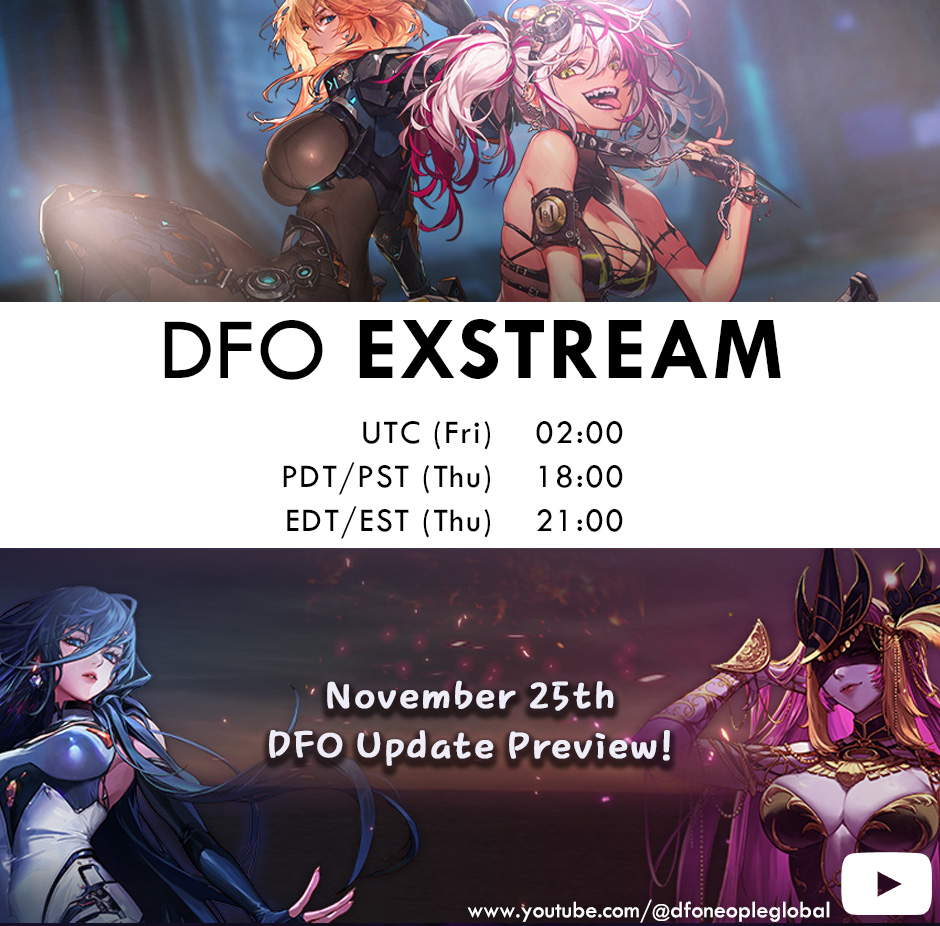 DFOglobal's tweet photo. Prove your Valor! Come join our ExStream this week for November 25th DFO update previews!
#DFO #ExStream #Preview https://t.co/eQjasvAx6e