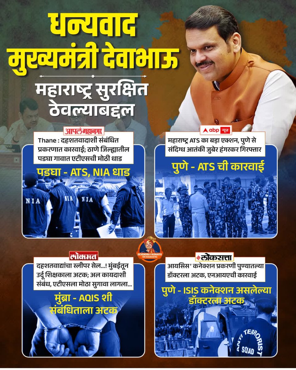 TigerRajaSinggh's tweet image. देवाभाऊ के राज्य में हर जिहादी मानसिकता को कोई जगह नही मिलेगी सख्त कारवाई होगी 

#DevendraFadnavis #MaharashtraCM