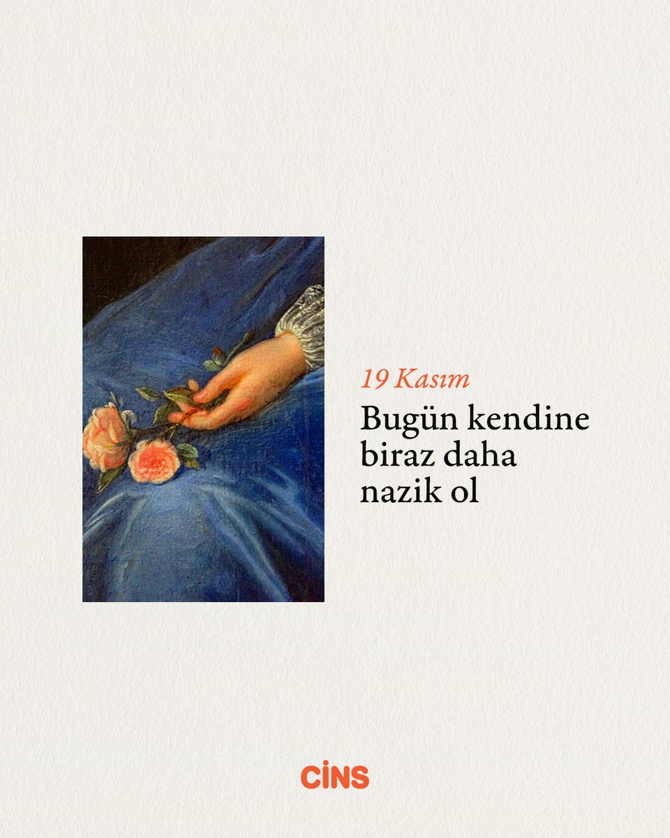 Günlük Cins hatırlatmasıdır:

Bugün kendine biraz daha nazik ol.