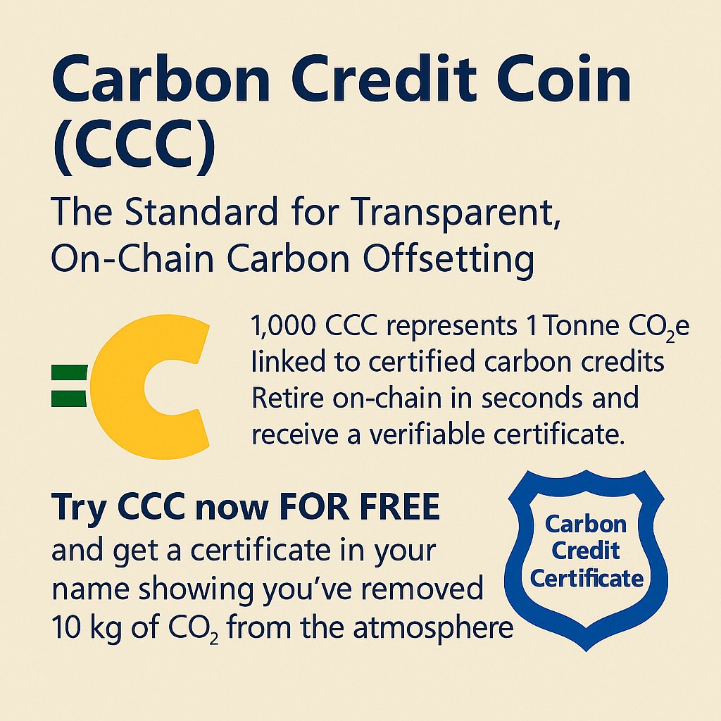 Claim Free Offset | Carbon Credit Coin tweet media