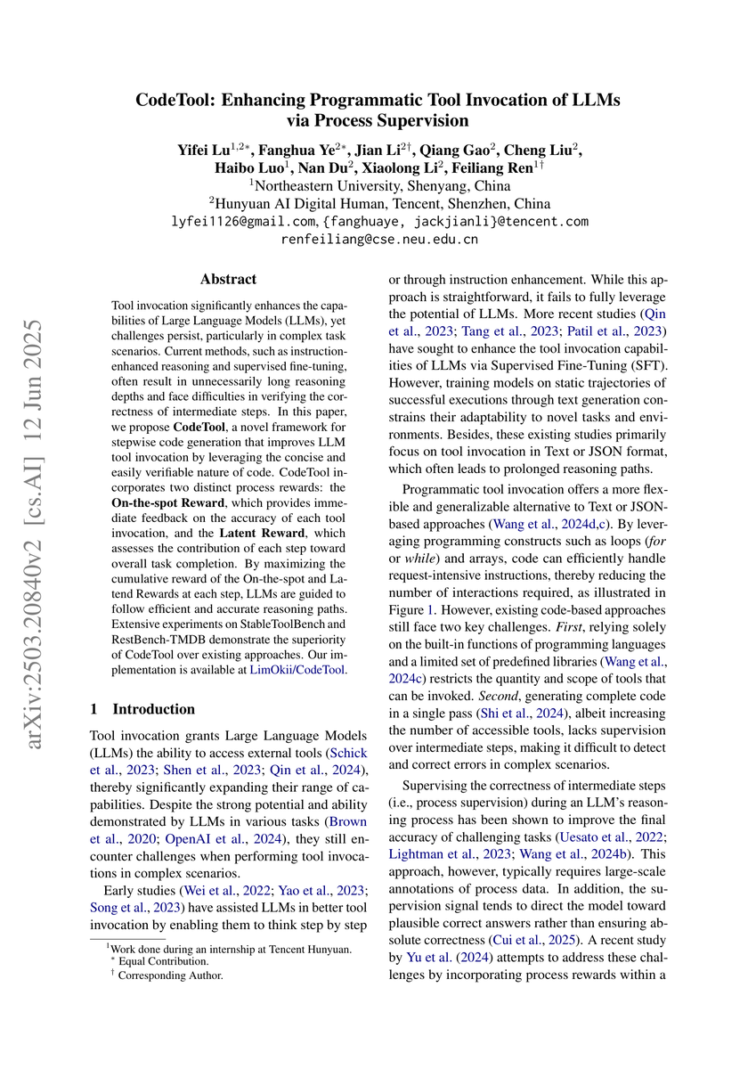 MultiLLM's tweet image. ⭕️ Check out MultiLLM debate this new paper &quot;CodeTool: Enhancing Programmatic Tool Invocation of LLMs&quot;: 
⭕️ Moderator&apos;s Consensus Analysis
Key Agreements
All reviewers converge on several critical points:
Core Innovation: CodeTool&apos;s dual-reward system (On-the-spot + Latent…