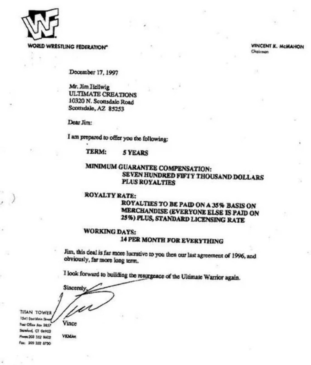 SeanRossSapp's tweet image. The fact that Vince McMahon offered Ultimate Warrior this weeks after booting Bret Hart IS INSANE