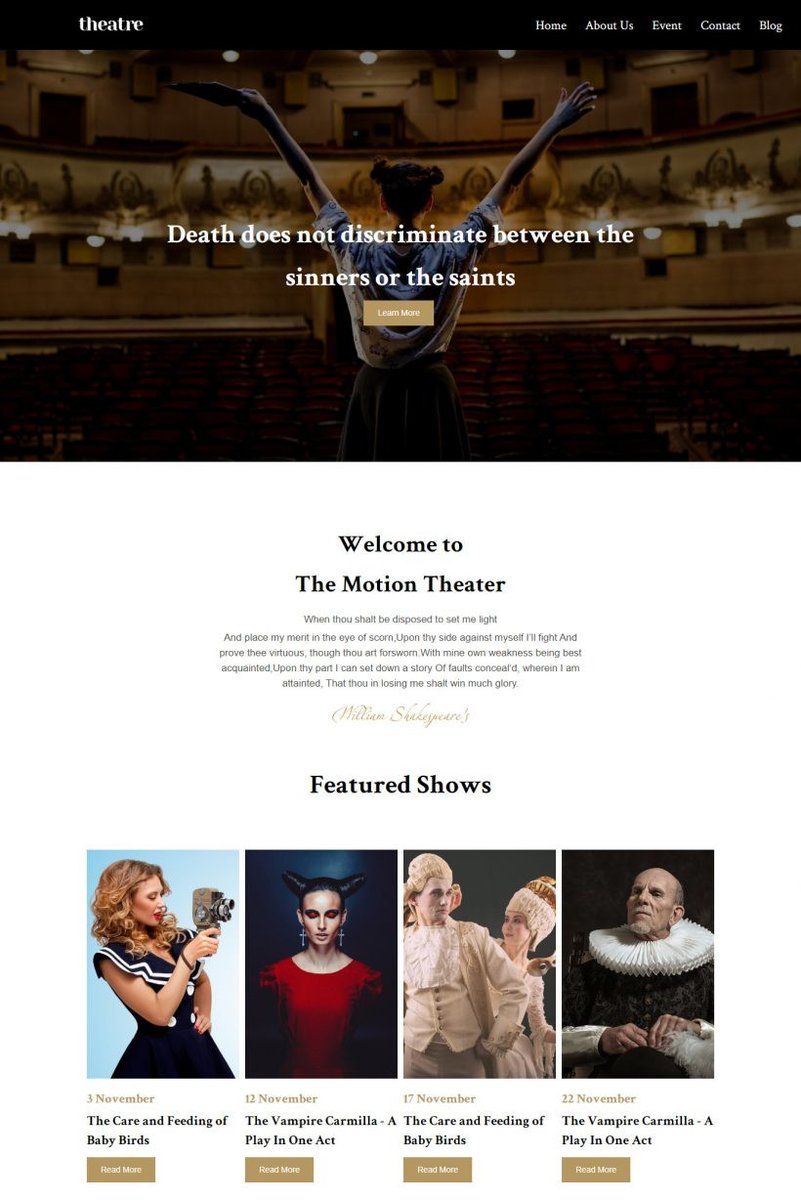 templatetoaster's tweet image. Build a visually impressive theatre website with the Motion Theater Drupal Theme, fully compatible with Drupal 11 and crafted to highlight shows, actors, and events. #DrupalTheme #TheatreDesign #PerformingArts #Drupal11

templatetoaster.com/template/motio…
