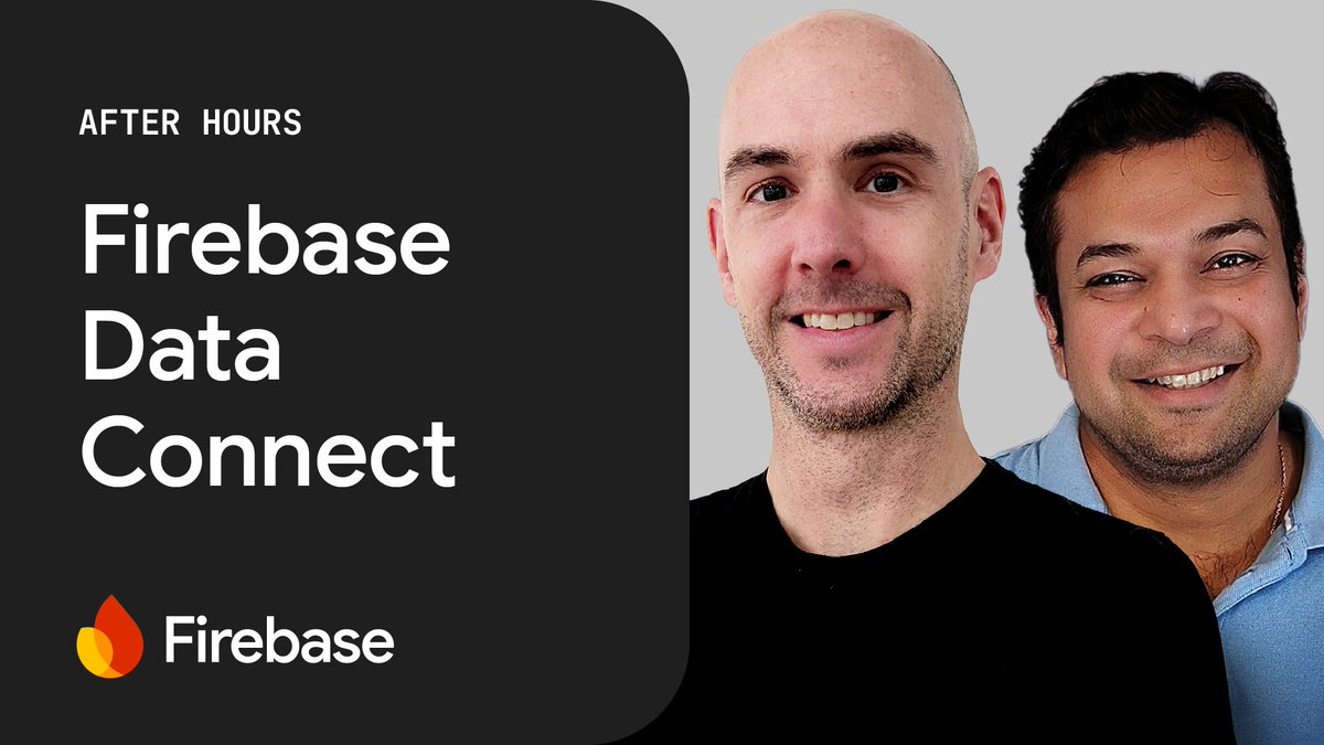Firebase's tweet image. 📢 The new type-safe Kotlin SDK for Firebase Data Connect is here! Get the power of Cloud SQL with the simplicity and safety you expect from Firebase.

We&apos;re breaking it down on the next #FirebaseAfterHours.

🗓️: Nov 20 
⏰: 9am PT | 6pm CET | 5pm UTC
🔗: goo.gle/3X36Esh