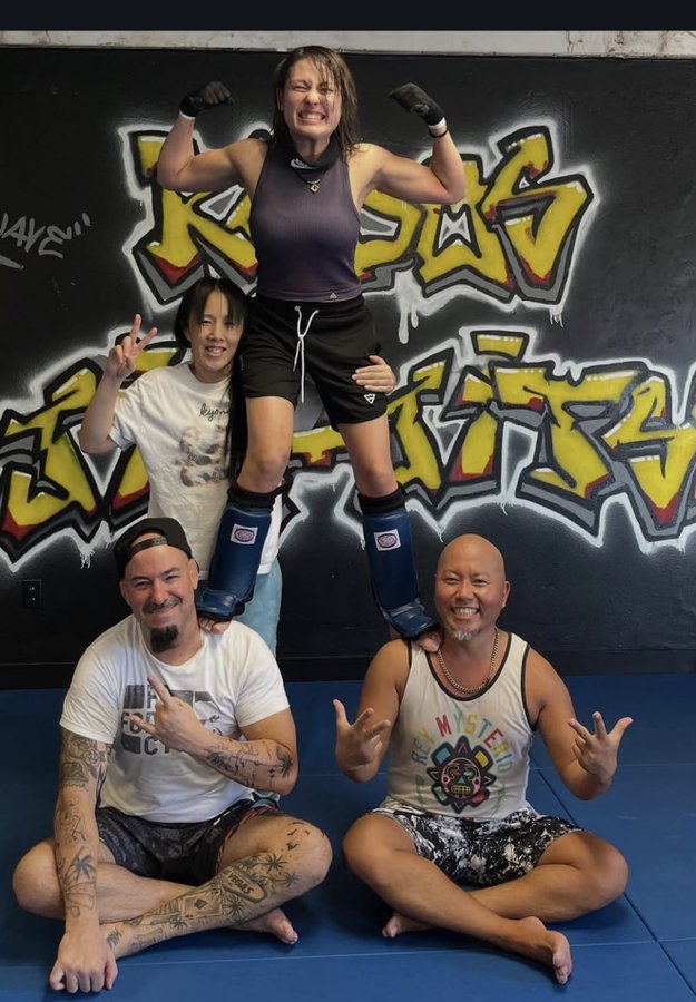 Our queen on top everyone at the Dojo. 😌😌😌😁😁