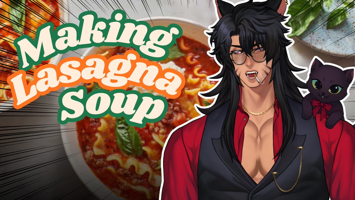 Taiga_Chama's tweet image. 📢SOUP SEASON🧑‍🍳‼️

I make soup! lasagna soup! pasta soup! (be prepared to watch me break lasagna noodles :3c

⏰Stream is Nov 19 at 1PM PST | 3PM CST | 4PM EST!

Waiting Room➡️youtube.com/live/Ved9-h9R7…