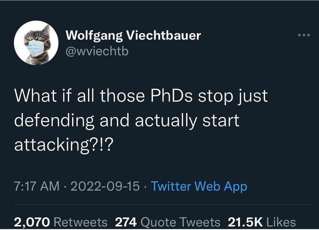 fischer70's tweet image. &quot;세상의 PhD생들이여, 단결하라. 공격은 최상의 수비다.&quot;