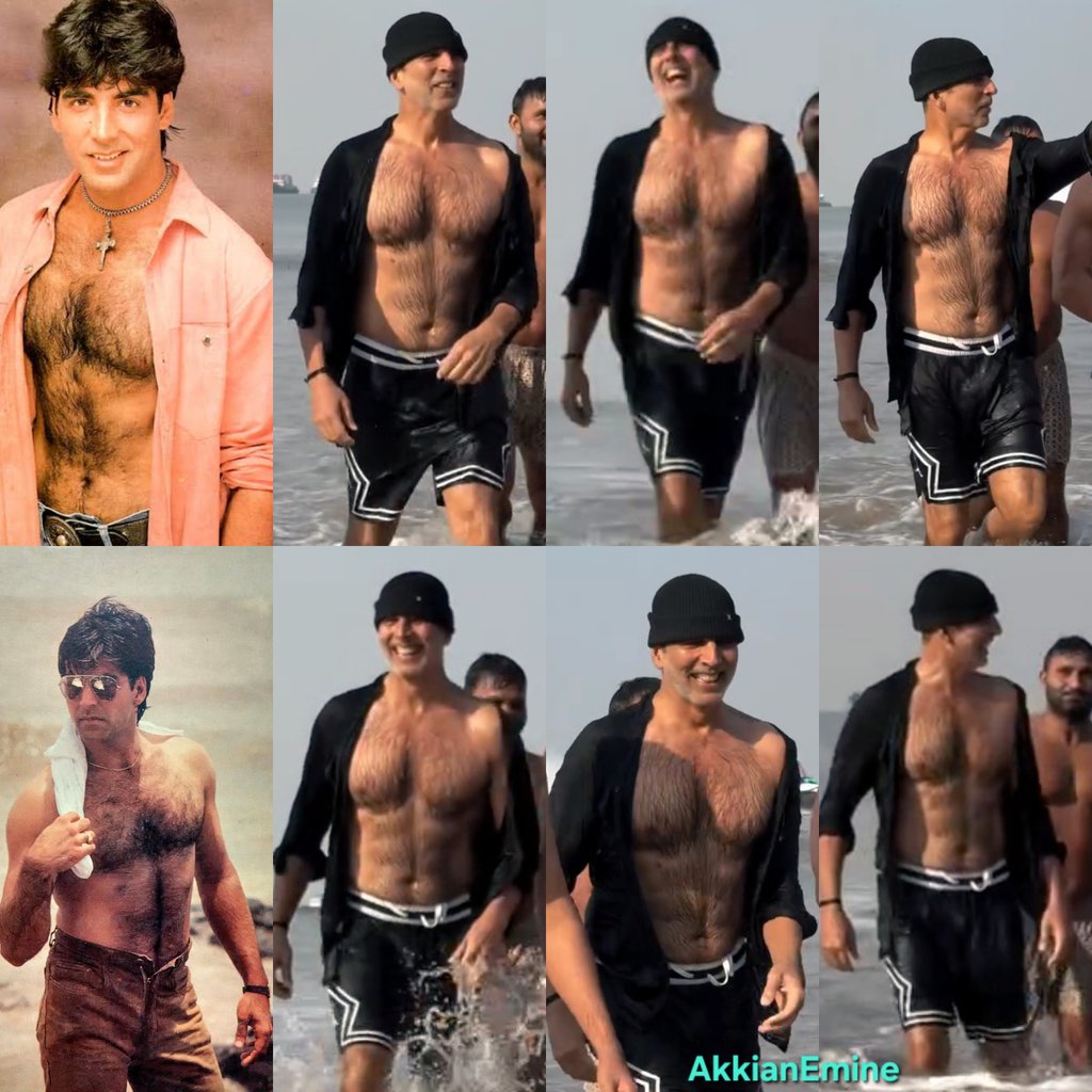 Akkian_Emine87's tweet image. Macho Kumar of the 90s &amp;amp; his hairy chest are back 😉🔥💥

Even though the years change, #AkshayKumar remains the same 👊🧿

@akshaykumar truly defies the years and ages backwards. At 58, he has a naturally fitter and more muscular physique than he did at 28. Unlike some, he…