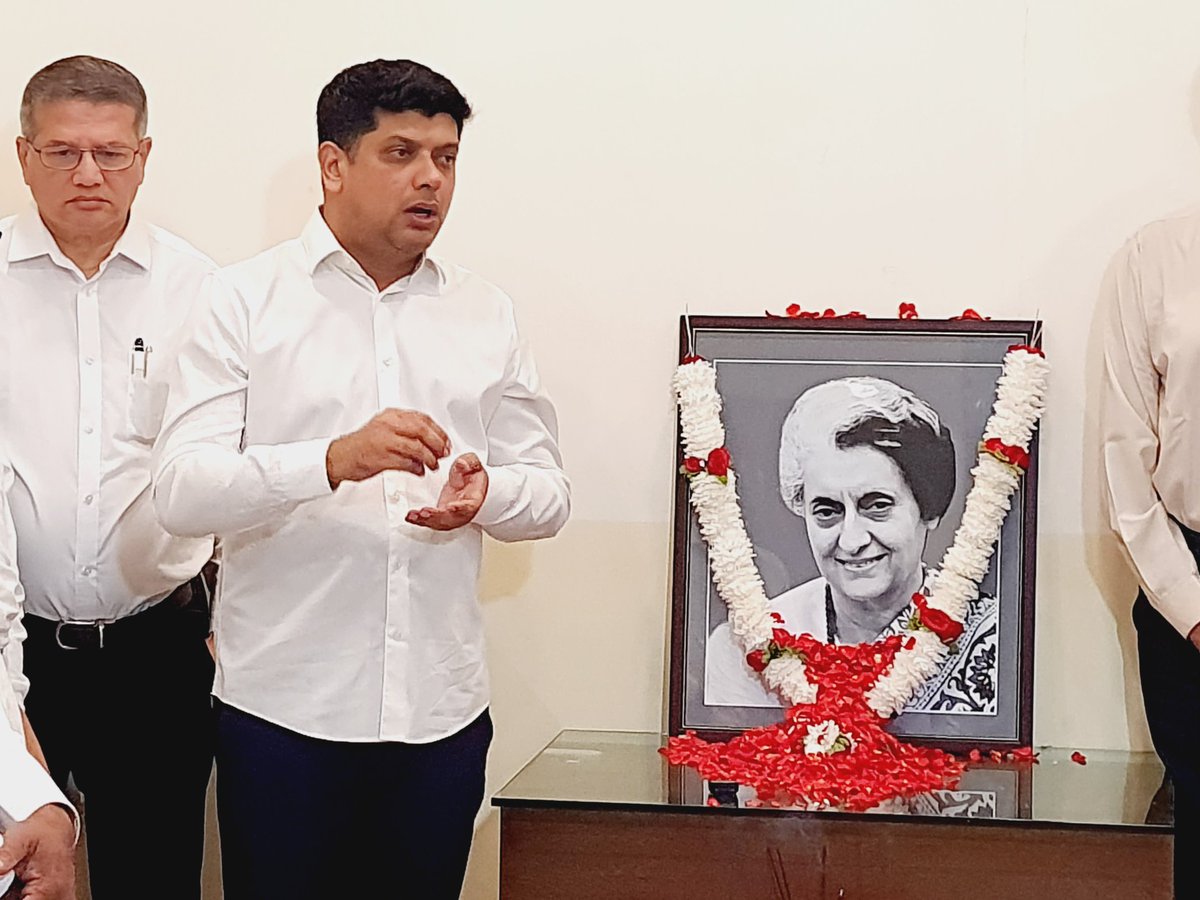 INCGoa's tweet image. Congress Party commemorated the Birth Anniversary of Iron Lady Indira Gandhi at Congress House in the presence of President @amitspatkar, MLA @carlosgoa25  Ex. MP Francisco Sardinha, Senior VP @MKShaikGoa &amp;amp; other Congress Functionaries.