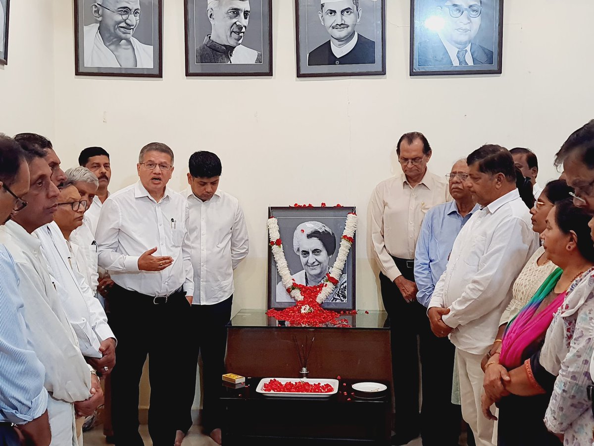 INCGoa's tweet image. Congress Party commemorated the Birth Anniversary of Iron Lady Indira Gandhi at Congress House in the presence of President @amitspatkar, MLA @carlosgoa25  Ex. MP Francisco Sardinha, Senior VP @MKShaikGoa &amp;amp; other Congress Functionaries.