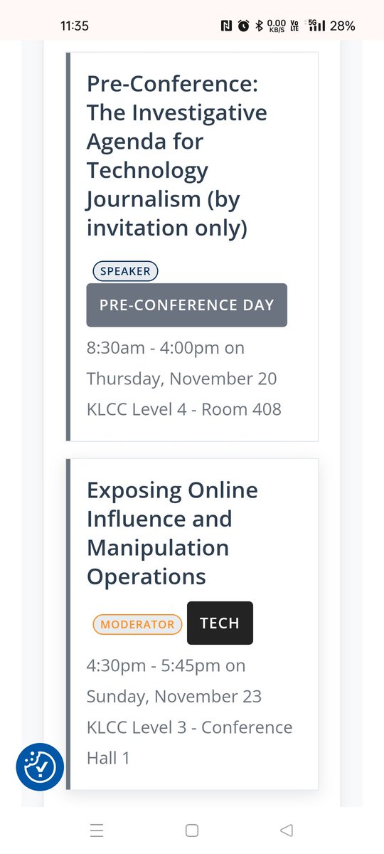 Off to Kuala Lumpur for the Global Investigative Journalism Conference, a biennial gathering of investigative journalists from around the world. I’ll be speaking in a session on investigating online misinformation, and moderating a panel on influence operations. 

#GIJC2025 #GIJC