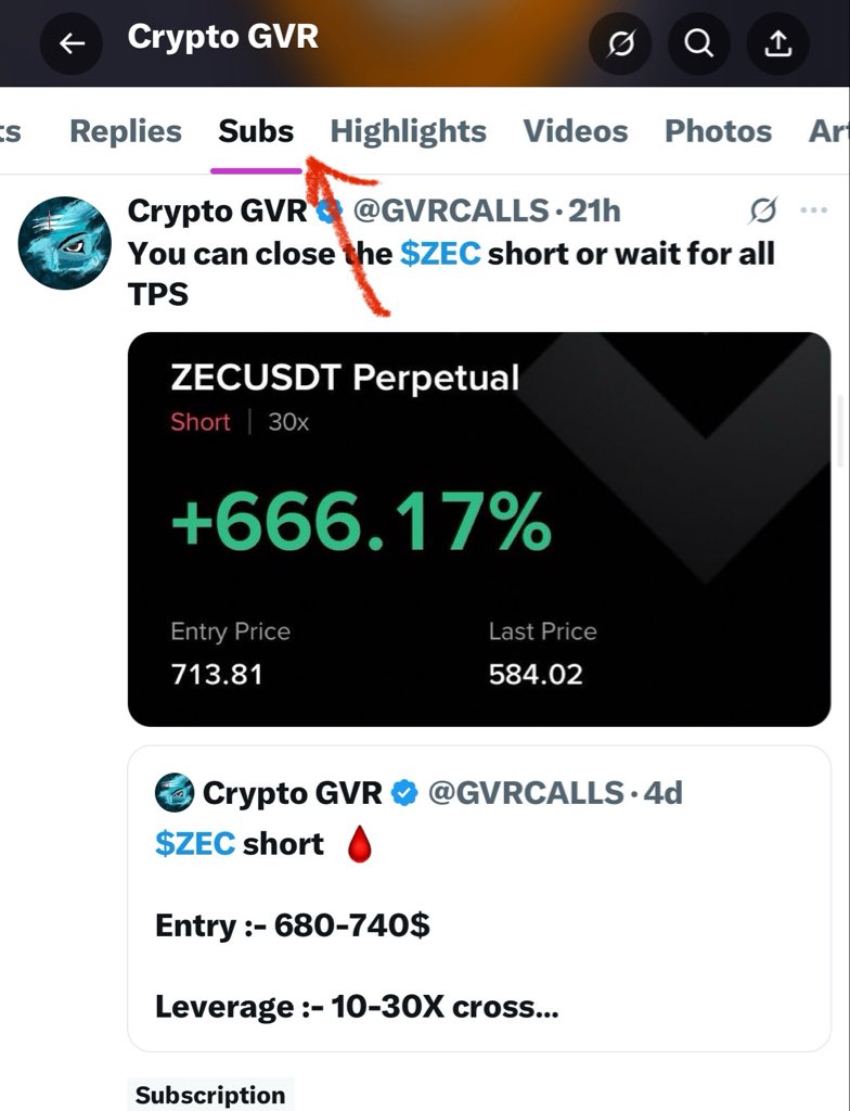 GVRCALLS's tweet image. Trade 300 : $ZEC

666% up for my Twitter subscribers 

Note : Subscribe my X for more trades ✅