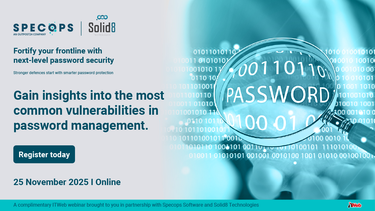 ITWeb_Events's tweet image. Hear real-world case studies on preventing breaches and credential theft. Register for this complimentary webinar today.
itweb.co.za/webinar/fortif…
#PasswordSecurity #SmartAccessControl #NextLevelProtection