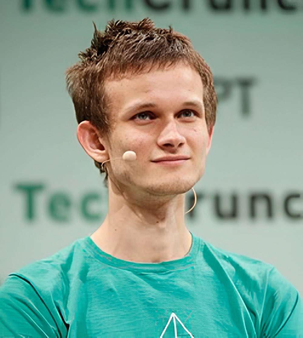 Vitalik Buterin speaking at TechCrunch Disrupt event
