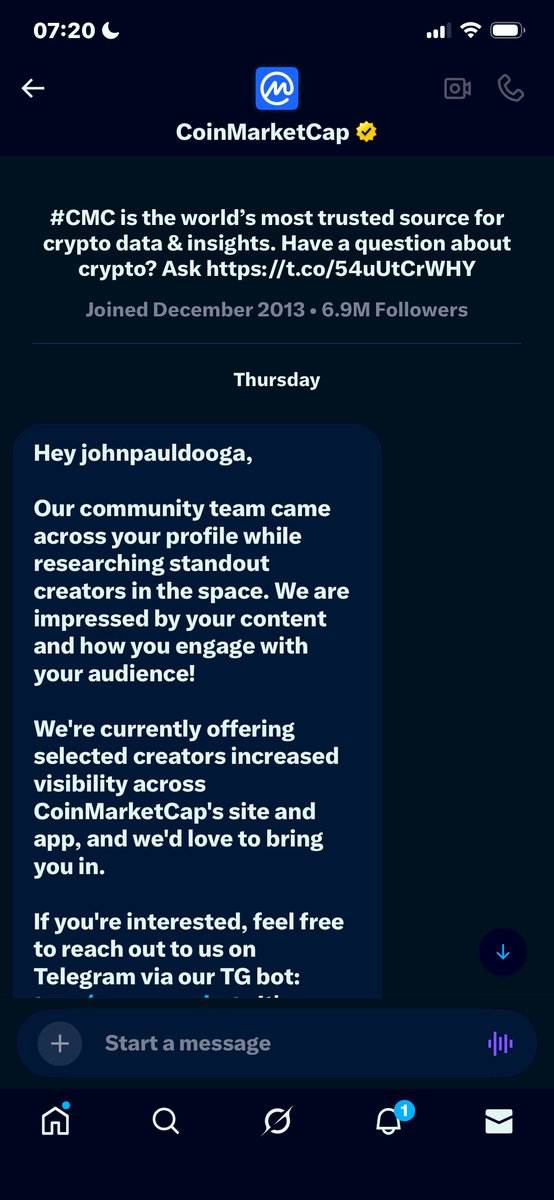 johnpauldooga's tweet photo. Gm ☕

I just received a message from @CoinMarketCap acknowledging my content and the way I engage with my audience.

Consequently, their team has offered me increased visibility across CoinMarketCap site and app as my account is being verified on their platform.

This will help me promote better the projects that am in partnership with 

Grateful for the recognition🙏

@CoinMarketCap @trondao @MultiversX @justinsuntron #TRONEcoStar