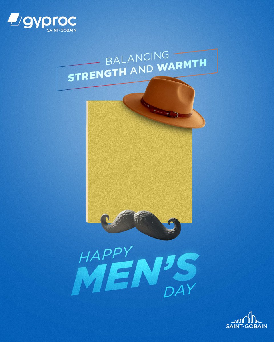 Gyprocindia's tweet photo. To the men who lead with strength in their hands and warmth in their hearts , thank you for building, guiding, and inspiring brighter futures.
Happy International Men’s Day!

#HappyInternationalMensDay #Gyproc #GyprocDesignerCeilings #Drywalls #GyprocIndia https://t.co/pRupBGa16w