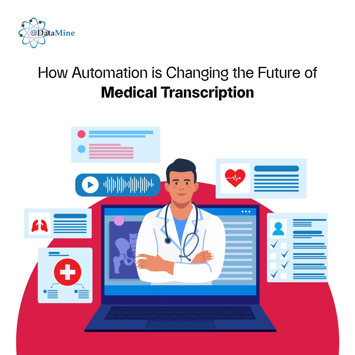 EdataMine's tweet photo. Automation in medical transcription with AI will enhance the current workflow and enable it to bring more accurate as well as seamless outcomes. 💼 

💡 Look further in detail how AI medical transcription is the new approach.

🌐https://t.co/bBeG08CCBx

#medicaltranscription https://t.co/Kbn9T3fH4a