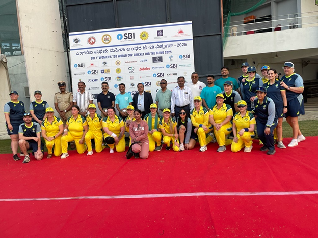 CSCGlobal's tweet image. Proud to support the first-ever Women’s T20 World Cup Cricket for the Blind with @SamarthanamT! 🙌

A big thank-you to our CSC volunteers who cheered for inclusion and helped make history. 💙

 #CSCGivesBack #InclusionInAction #WomenInSports