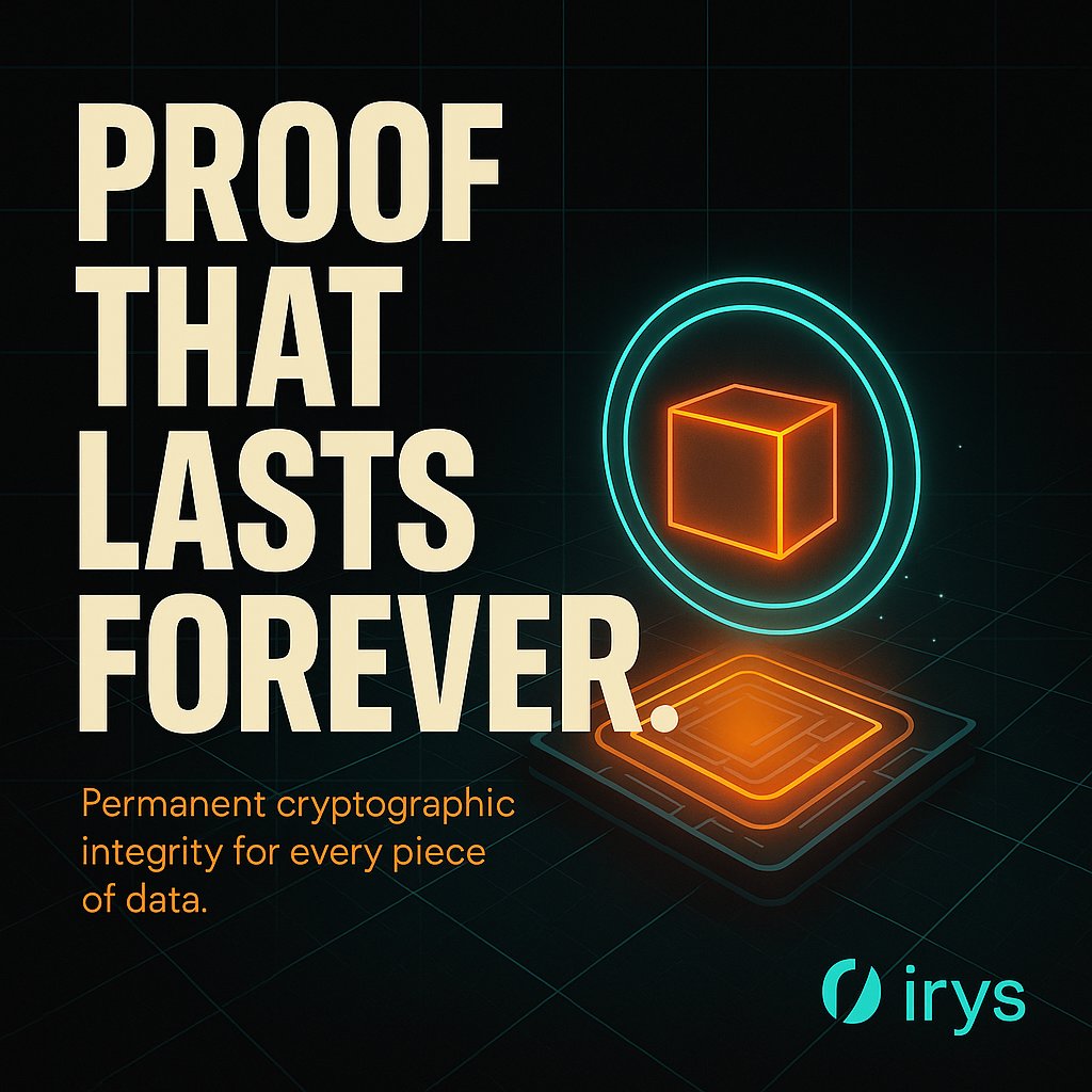 traderjustin58's tweet image. Verifiable data is the backbone of every trustworthy system.
With @irys_xyz, every upload becomes a permanent, cryptographic proof your app can rely on forever.
No rewrites. No revisions. Just truth.
#Irys #DataIntegrity #Web3
