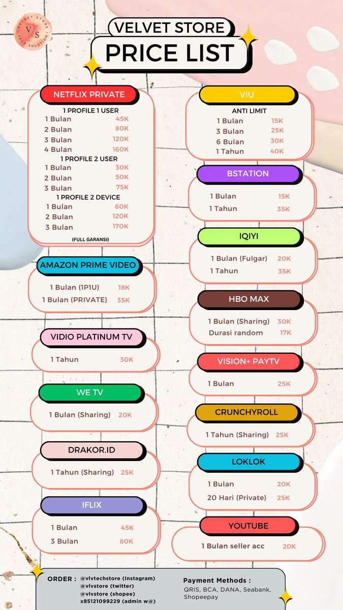 JUAL NETFLIX GMEET GDRIVE CANVA ICLOUD MS 365 tweet media