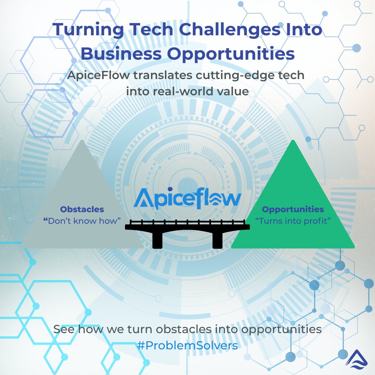 apiceflowglobal's tweet image. Struggling to turn new tech into real business value?

@apiceflowglobal bridges the gap from “don’t know how” to “turns into profit”🚀we help you overcome obstacles and seize opportunities

Ready to transform your business? Discover more➡️bit.ly/ApiceFlowWebsi…
#ProblemSolvers
