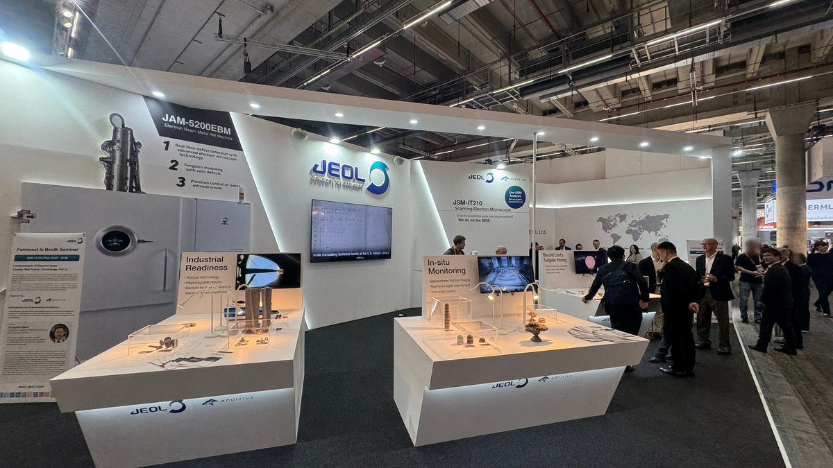 JEOL_Japan's tweet image. The energy from Day 1 is still going strong!
Ready for another exciting day at #Formnext— let’s keep the momentum going!🌄🚀
#ElectronBeam #3DPrinting #MetalAM　#AdditiveManufacturing @JEOLEUROPE