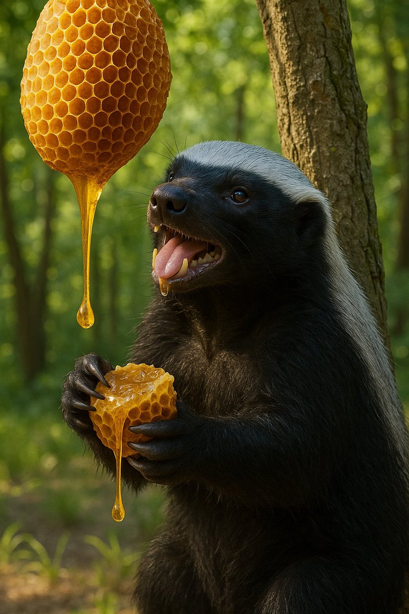 ZooKennkyu's tweet image. ラーテルは英名でハニーバジャーと呼ばれ
ハチミツを食べる様子もよく見られます！

#動物 #ラーテル #雑学 #おもしろ #ハニーバジャー