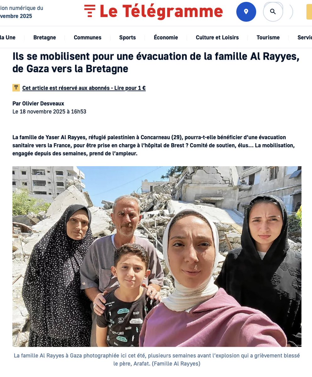À Concarneau, la gauche radicale et l'État français veulent imposer le transfert d'une famille musulmane de Gaza en Bretagne ! Pendant ce temps, de nombreux Bretons attendent des mois voire des années pour bénéficier de soins. 

STOP ! La Bretagne n’est pas l’hôpital du monde !