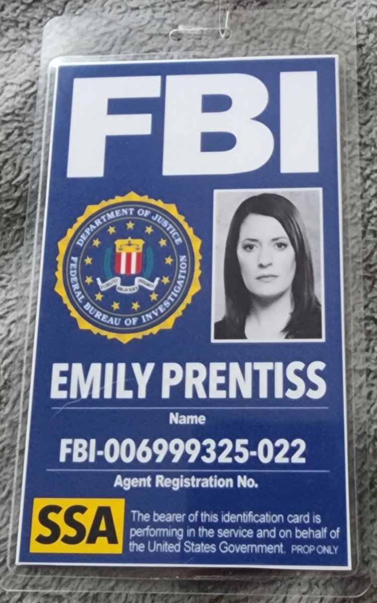 JodySimonSays's tweet photo. @pagetpaget A little old fashioned photo editing of a collectable badge I own &amp; Ta Da!

Updated Emily Prentiss ID Badge. https://t.co/IwU3Q50jGG