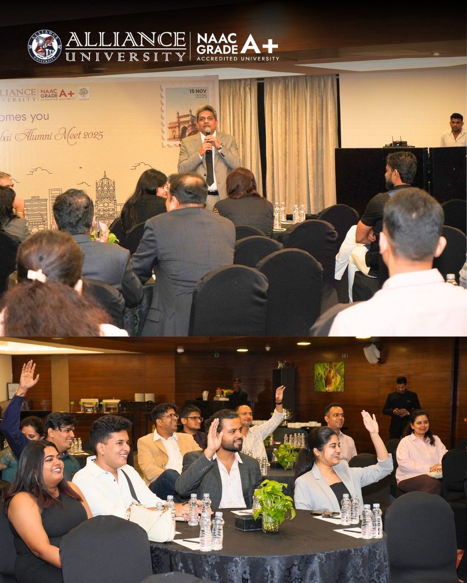 AllianceUniOfcl's tweet image. Alliance University Alumni Meet – Mumbai Chapter 2025

Filled with laughter, nostalgia, meaningful conversations, and memorable moments, the meet truly reflected the unity, pride, and vibrancy of our alumni community.

#allianceuniversity #mumbaichapter #alumnimeet2025