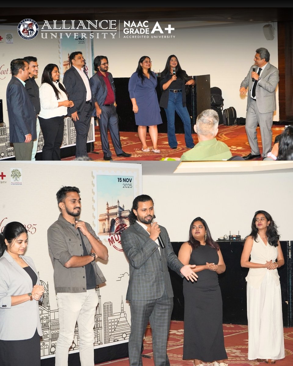 AllianceUniOfcl's tweet image. Alliance University Alumni Meet – Mumbai Chapter 2025

Filled with laughter, nostalgia, meaningful conversations, and memorable moments, the meet truly reflected the unity, pride, and vibrancy of our alumni community.

#allianceuniversity #mumbaichapter #alumnimeet2025