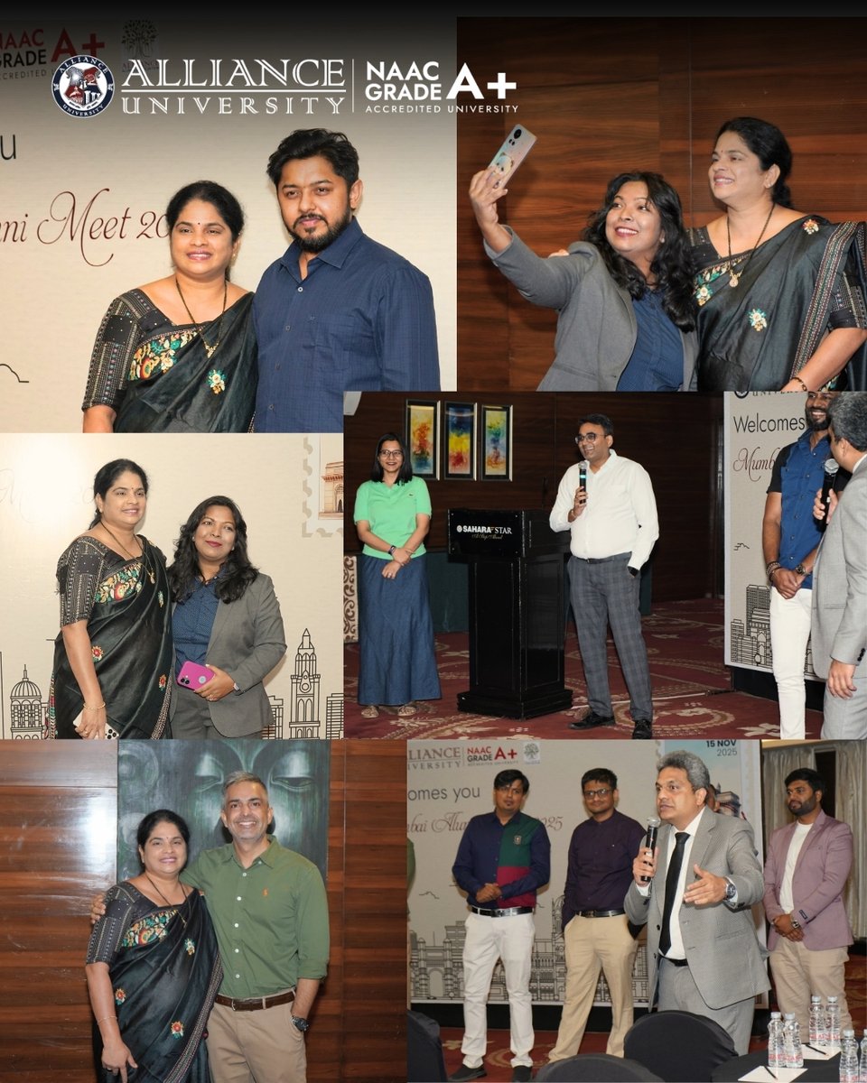 AllianceUniOfcl's tweet image. Alliance University Alumni Meet – Mumbai Chapter 2025

Filled with laughter, nostalgia, meaningful conversations, and memorable moments, the meet truly reflected the unity, pride, and vibrancy of our alumni community.

#allianceuniversity #mumbaichapter #alumnimeet2025