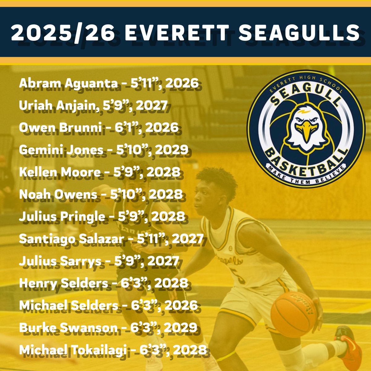 Been a minute since we’ve been on Twitter, but here we go…

YOUR 2025/26 EVERETT SEAGULLS👏👏👏

#UnitedAsOne #WeAreEverett