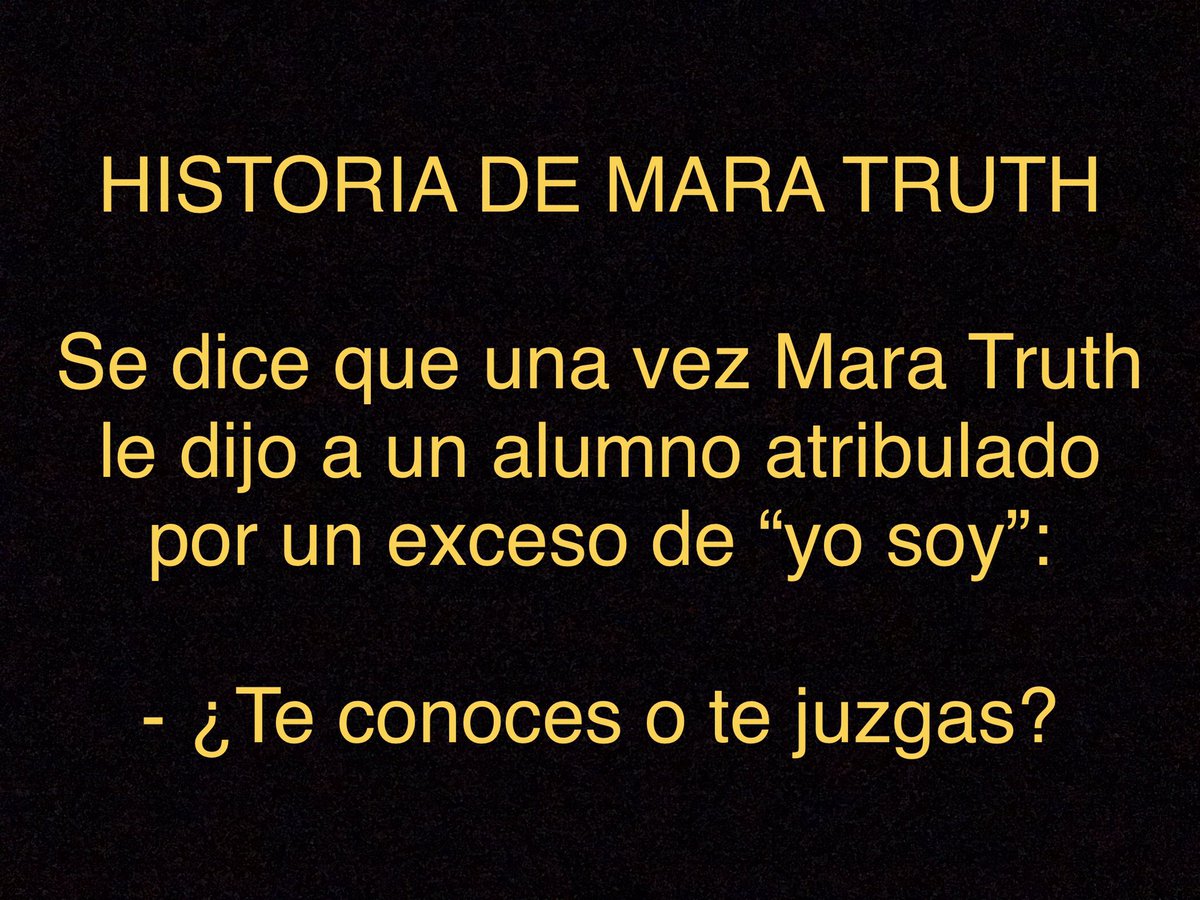 #HistoriaDeMaraTruth #Espiritualidad #Autoconocimiento #CrecimientoPersonal #DesarrolloHumano #Buscadores #Buscadoras #Finders #Pasos #Camino #LaSenda #MaraTruth 🕸

HISTORIA DE MARA TRUTH

Se dice que una vez Mara Truth le dijo a un alumno atribulado por un exceso de “yo 👇🏼👇🏼👇🏼