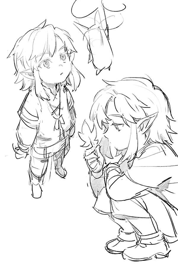 renyuu_030's tweet image. 昨日描いたリンゼルちゃん