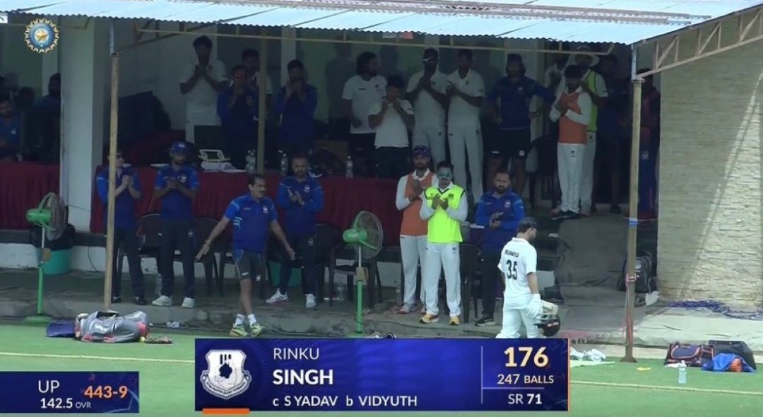 Saabir_Saabu01's tweet image. Brilliant innings from Rinku Singh! 🫡

Well played 👏

#RinkuSingh #RanjiTrophy