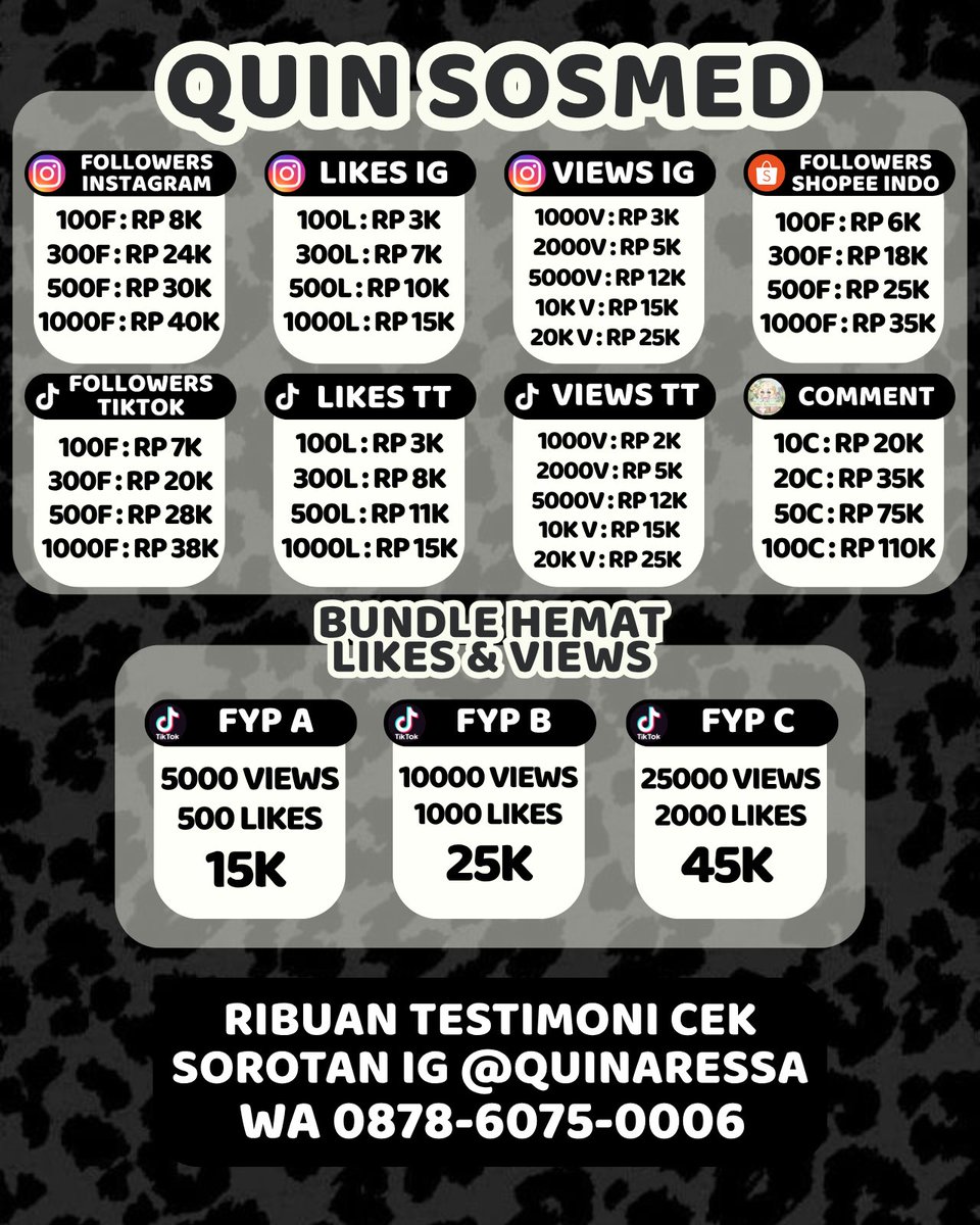 sevan / jual followers ig tiktok shopee tweet media