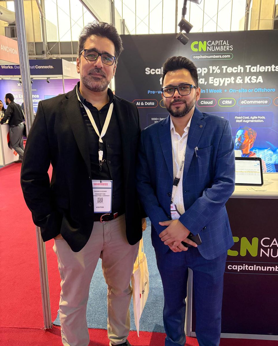_CNInfotech's tweet image. Seamless Saudi Arabia 2025 - Final Day!
If you’re at Seamless today, drop by Hall H4, Booth Y60 to meet the Capital Numbers team &amp;amp; explore how we can help you with:
🔹AI-powered #DigitalEngineering
🔹Cloud &amp;amp; #DevOps
🔹Data &amp;amp; #Analytics
🔹Enterprise Platforms &amp;amp; #CRM
🔹#Ecommerce