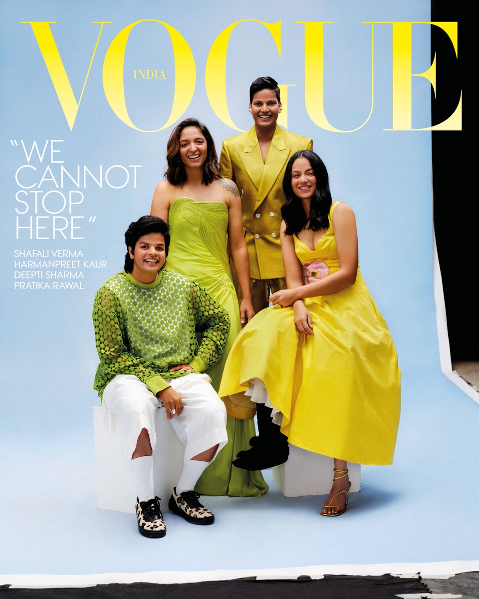 VOGUEIndia's tweet image. 🔗: vogueindia.visitlink.me/OECH5C
“When so many people believe in you, you play differently. You play and win for all of them.” The Indian cricket team has rewritten the future of Indian sports. Years ago, they were young girls sneaking off to watch boys’ matches before they could…