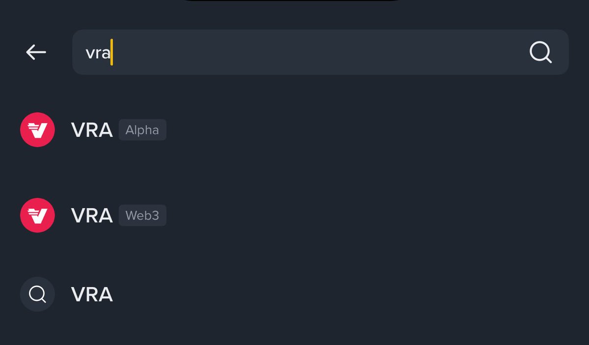 Aki50267689's tweet image. Well, @binance is preparing for a $VRA listing while people are panic selling. 🤫