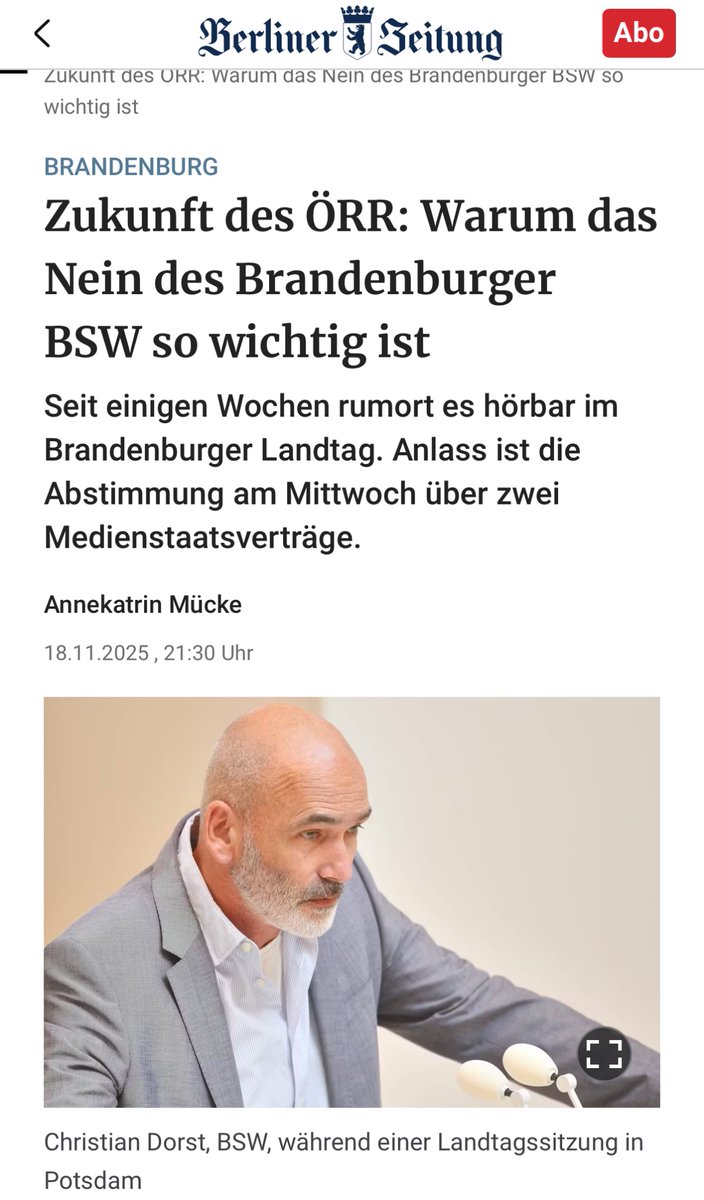 „Für Christian Dorst steht fest: Wenn sich das BSW so verhält wie die Altparteien, seine Positionen zugunsten von Machtoptionen aufgibt, sich stattdessen in politischen Kungeleien verliert, dann wird es schnell selbst zu dem zementierten Fett auf der Suppe gerinnen. Deshalb ist