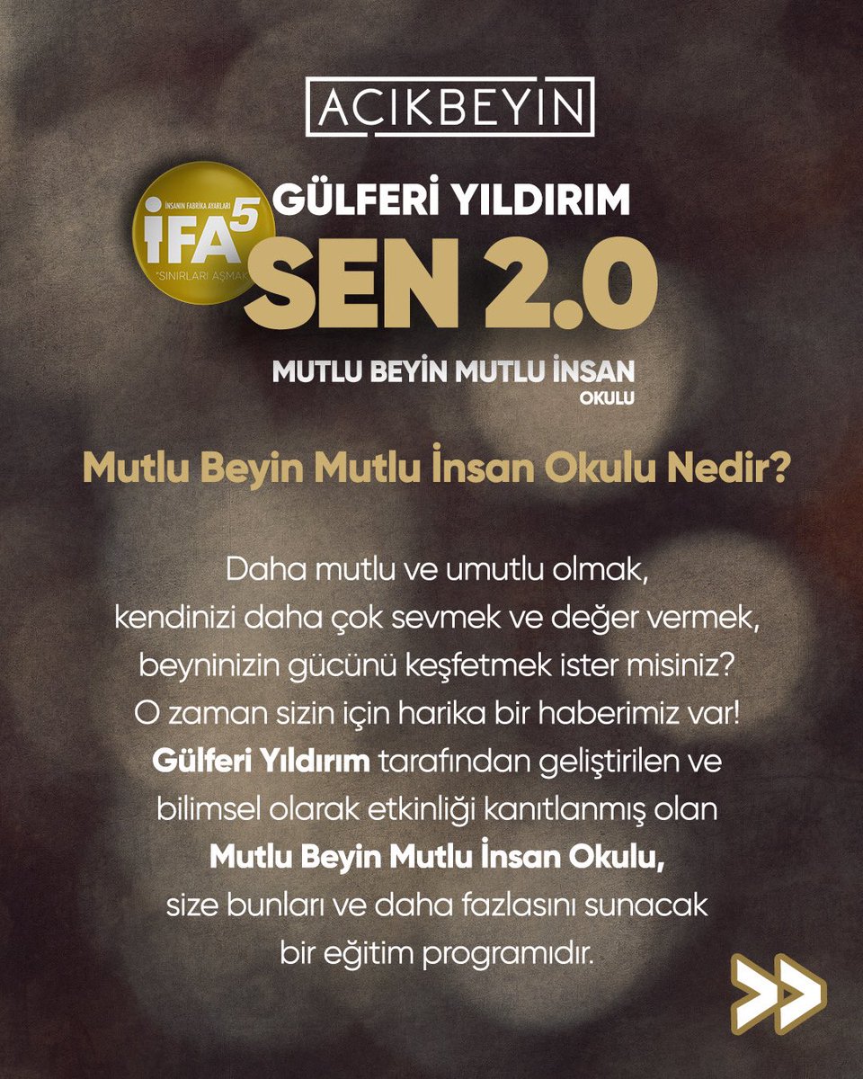 AcikBeyinEgitim's tweet image. Mutlu Beyin Mutlu İnsan Okulu-22.01.26

Detaylı bilgi ve kayıt:

acikbeyin.com/egitim/mutlu-b…