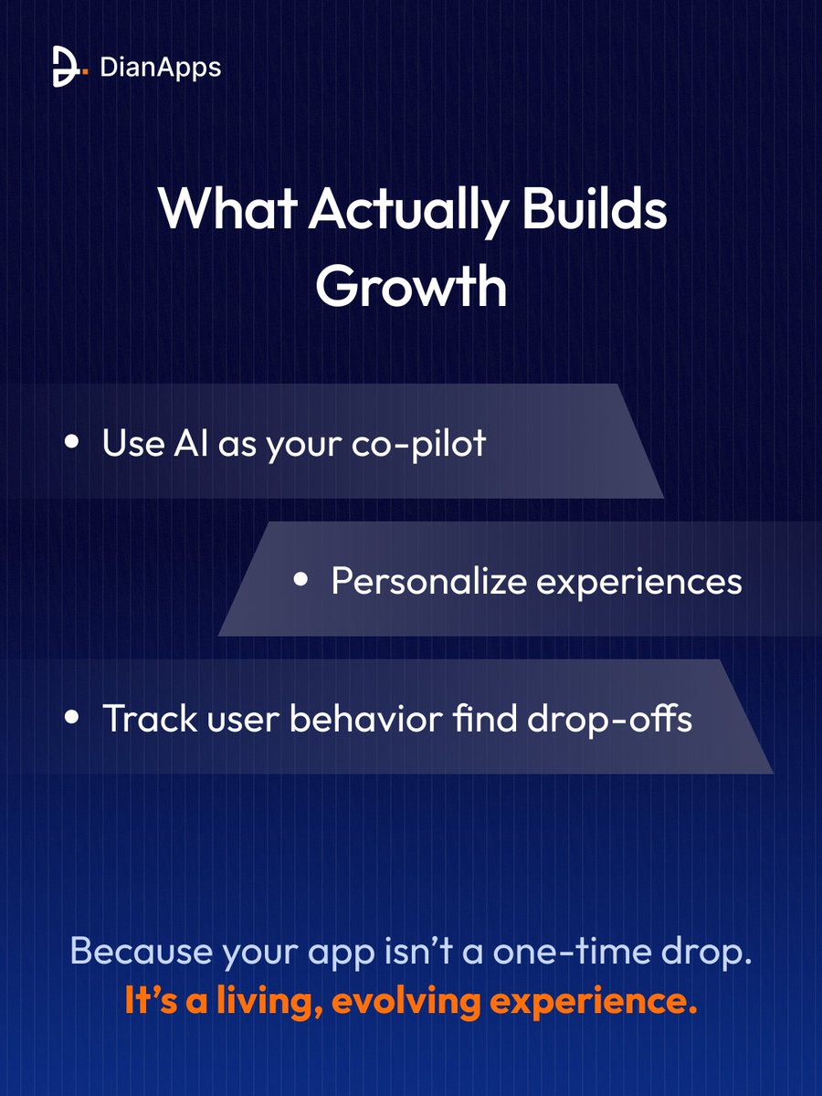 DianApps_Tech's tweet image. Launching an app is easy.
Growing one? That’s where most teams hit reality. 

This post breaks down the difference between “published” and “performing” and why the real work starts after your app goes live.

#Appgrowthstrategy #techinsights