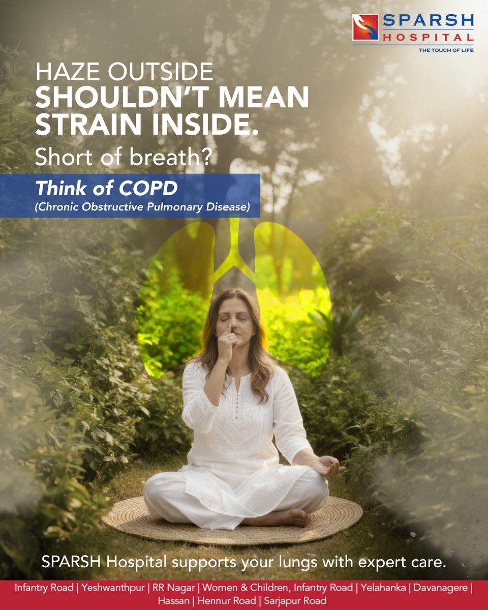 Every breath matters. Every symptom speaks.

This COPD Day, let’s remind ourselves that early awareness and timely care can make all the difference.

Consult
Call: 080 61 222 000
Website: sparshhospital.com

#SparshHospital #WorldCOPDDay #TheTouchOfTheLife
