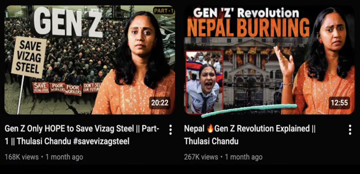 GudumbaSatti's tweet image. Sajjanar sir, 

Thulasi Chandu, the journalist who met you, is an anti-national and wants the Gen-Z of India to create riots similar to Nepal&apos;s.

She has no right to complain about online hate. It is just a reaction to her actions.

@SajjanarVC