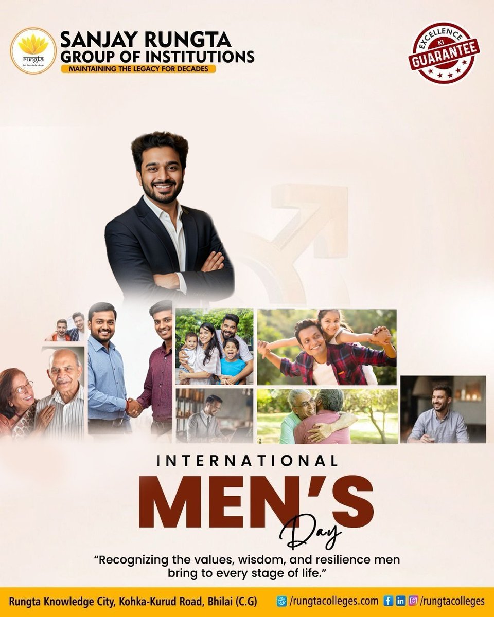 RungtaGroup's tweet image. 🌟 𝗖𝗲𝗹𝗲𝗯𝗿𝗮𝘁𝗶𝗻𝗴 𝗜𝗻𝘁𝗲𝗿𝗻𝗮𝘁𝗶𝗼𝗻𝗮𝗹 𝗠𝗲𝗻’𝘀 𝗗𝗮𝘆 🌟

#internationalmensday2025 #celebratingmen  #mensupport  #follow #sanjayrungtagroup #sanjayrungtacolleges #bhilai #srgi #durg #chhattisgarh @rungtasaket @abhishek.k.soni @sanjayrungtacolleges