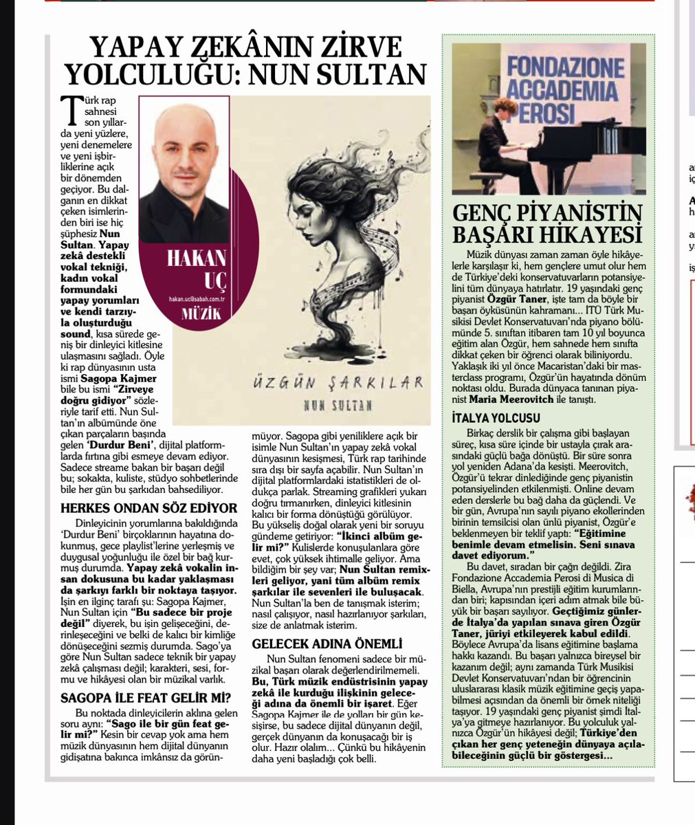 #sabahgazetesi #sabahgünaydın #hakanuç #nunsultan #sagopakajmer #ÖZGÜRTANER <a href="/realnunsultan/">Nun Sultan</a> @sagopakajmer_resmi <a href="/ozgurtaner/">özgür taner</a>.r