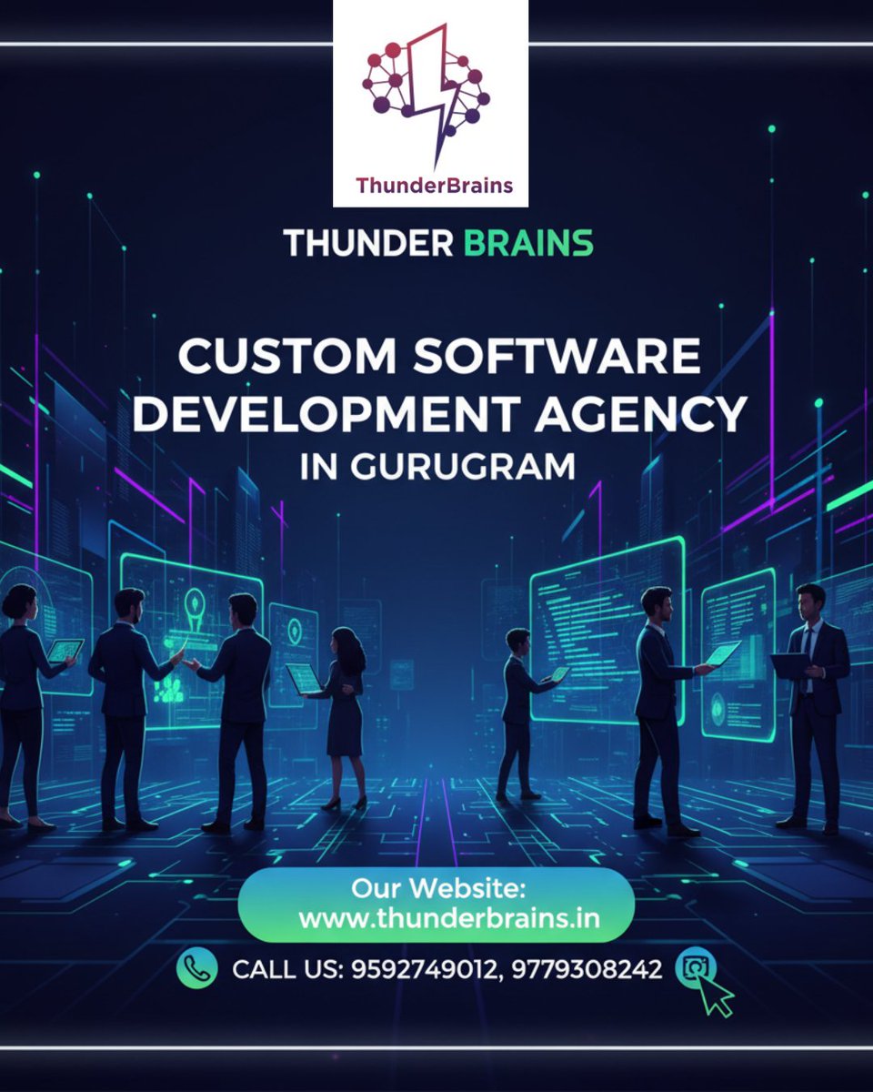 ThunderBra28486's tweet image. Thunder Brains is a leading Custom Software Development Agency in Gurugram.
Get a Free Consultation Today!
Website: thunderbrains.in Call Us: 9592749012 | 9779308242
#customdevelopment #customsoftwaredevelopment #development #gurugram #developmentagency  #customsoftware